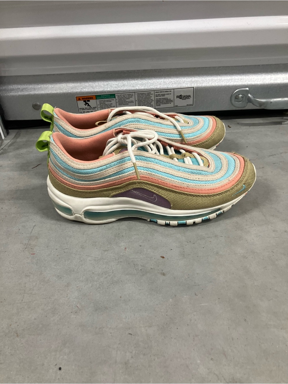 Youth 7 Nike Air Max 97 SE Sun Club Copa Wheat Grass
